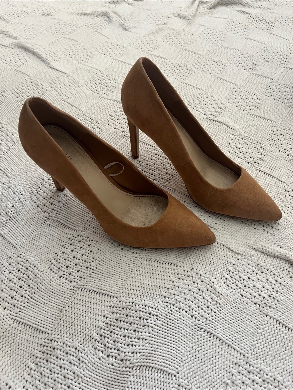 Forever 21 Tan Pointed-Toe Stiletto Pumps